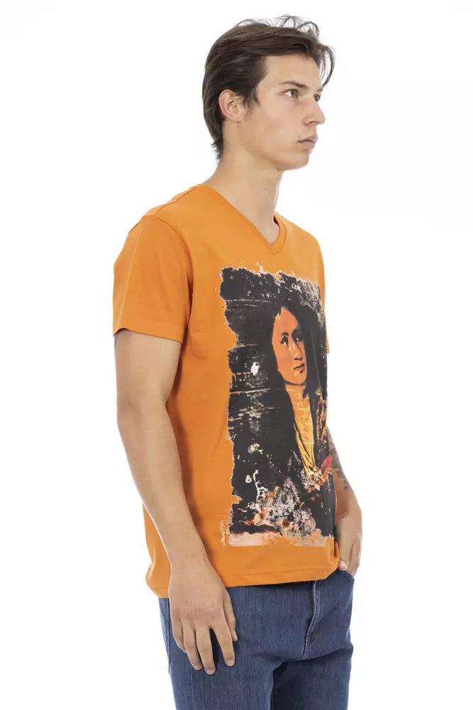 Trussardi Action Orange Cotton Men T-shirt