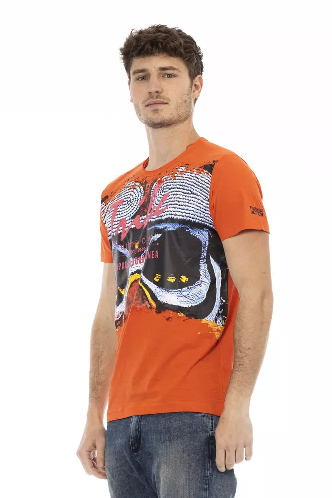 Trussardi Action Orange Cotton Men T-shirt