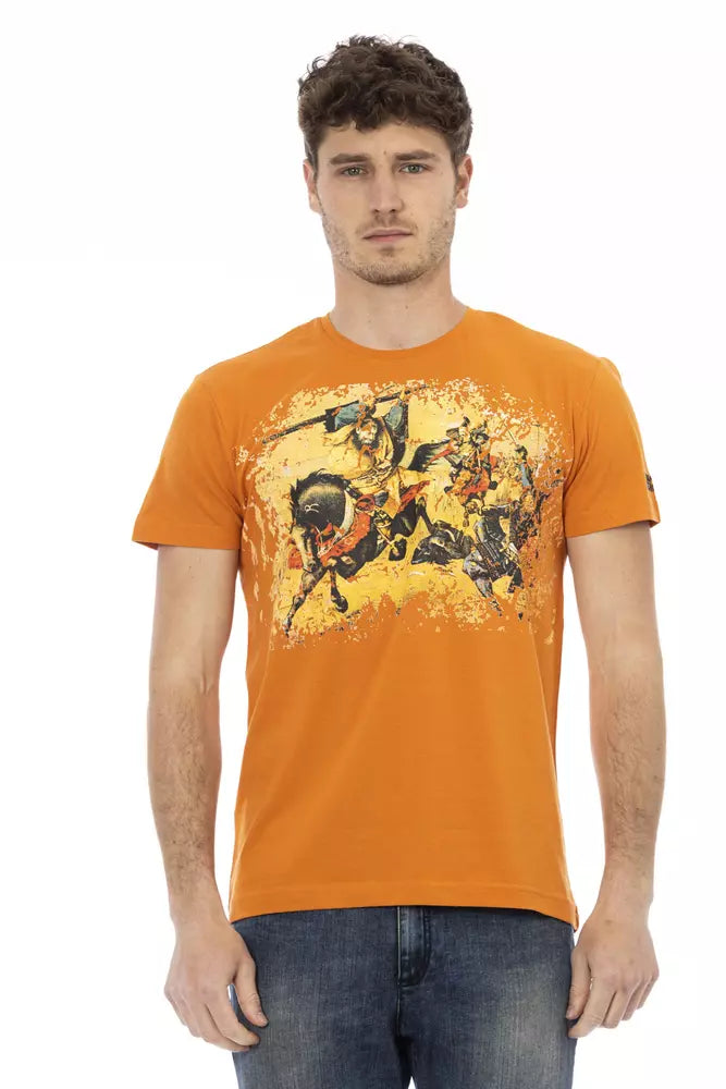 Trussardi Action ?Orange Cotton Men T-shirt’