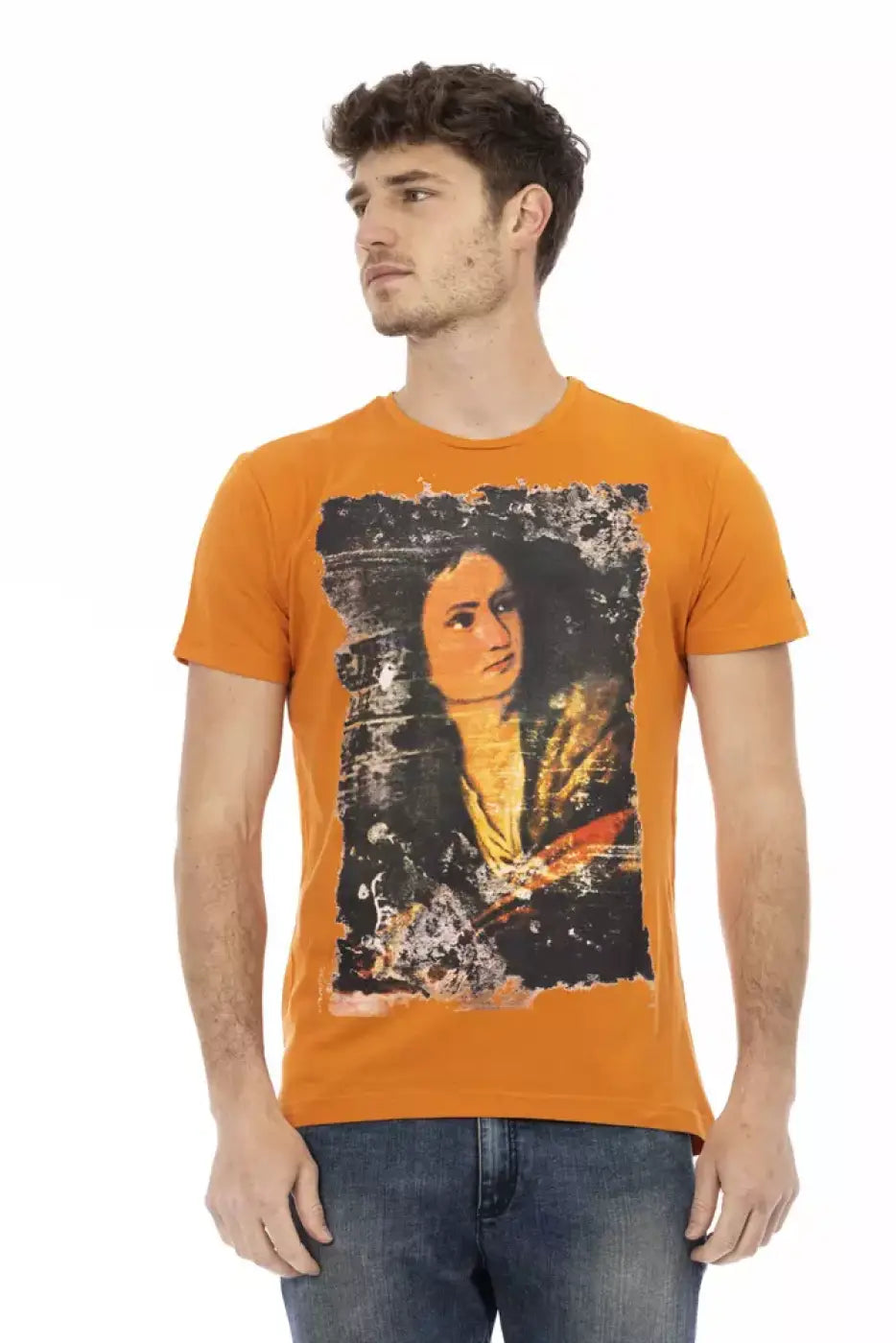 Trussardi Action Orange Cotton Men’s T-Shirt