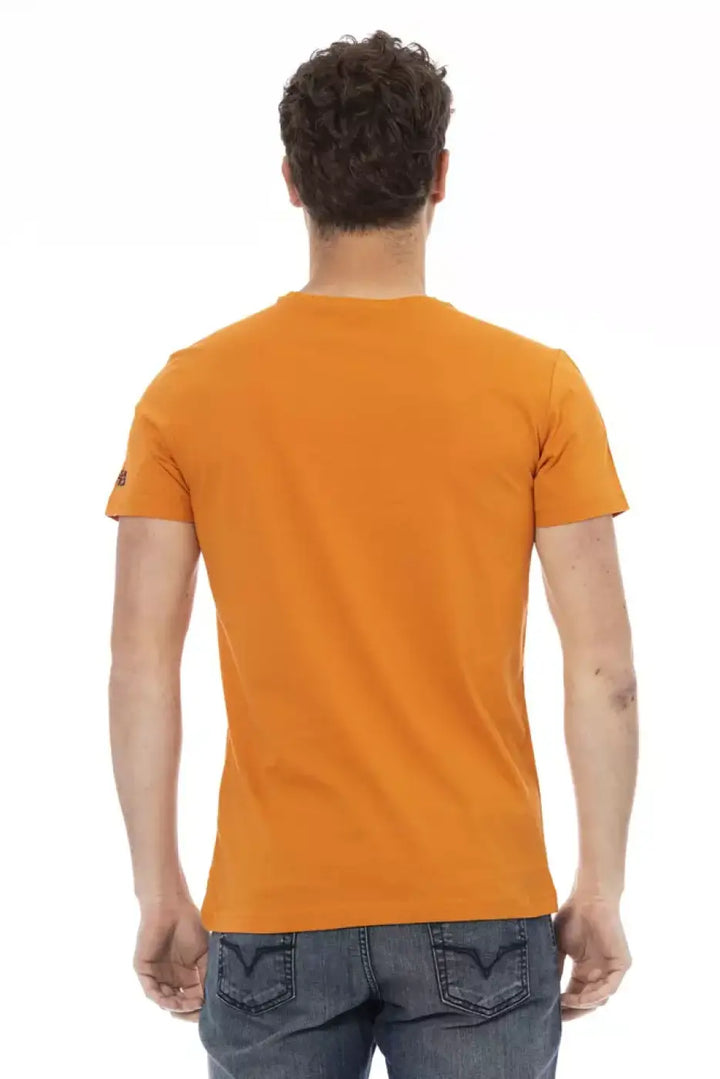 Trussardi Action Orange Cotton Men’s T-Shirt