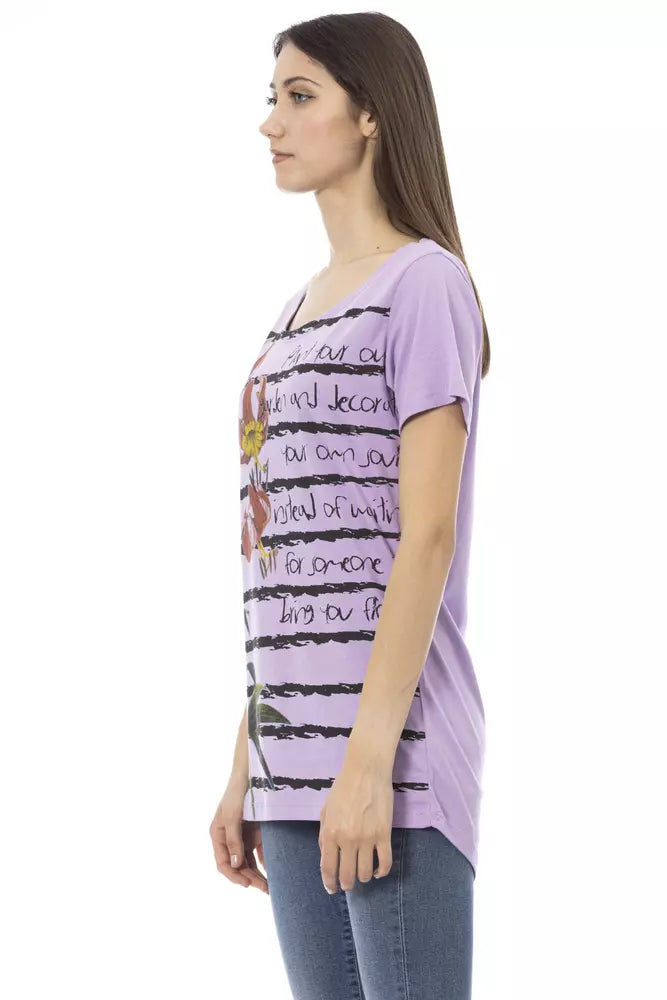 Trussardi Action - Purple Cotton Women T-Shirt