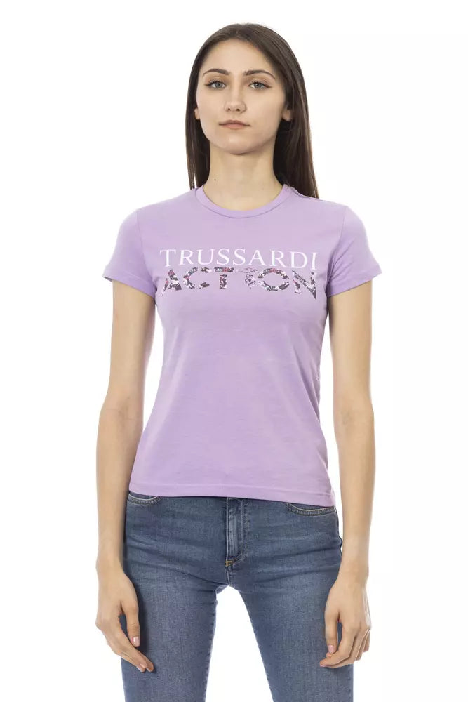 Trussardi Action - Purple Cotton Women T-Shirt