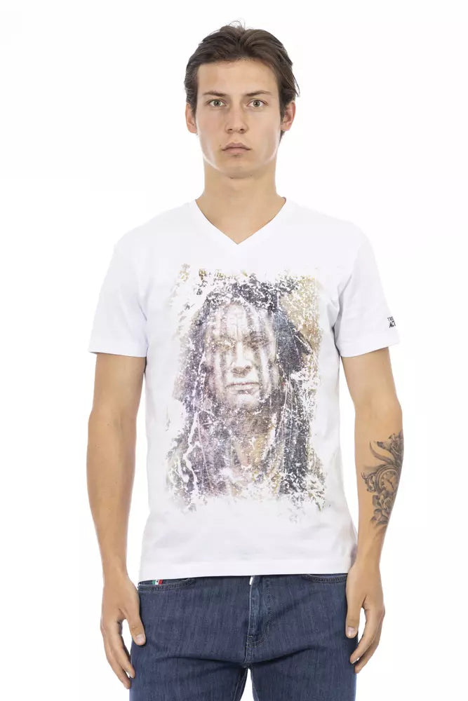 Trussardi Action White Cotton Men T-shirt