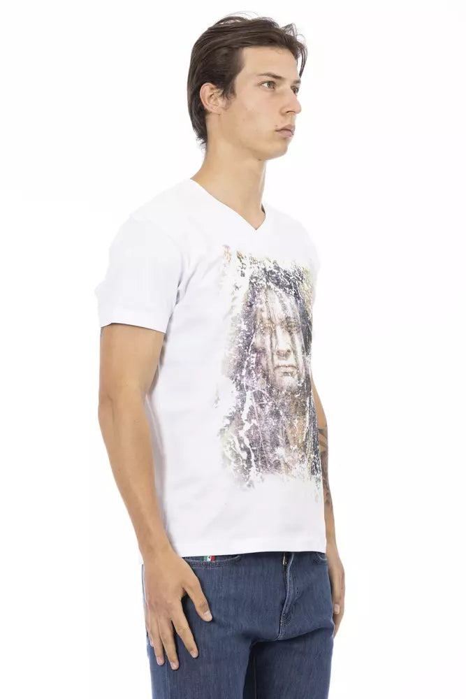 Trussardi Action White Cotton Men T-shirt