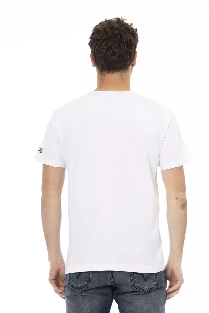 Trussardi Action White Cotton Men T-shirt