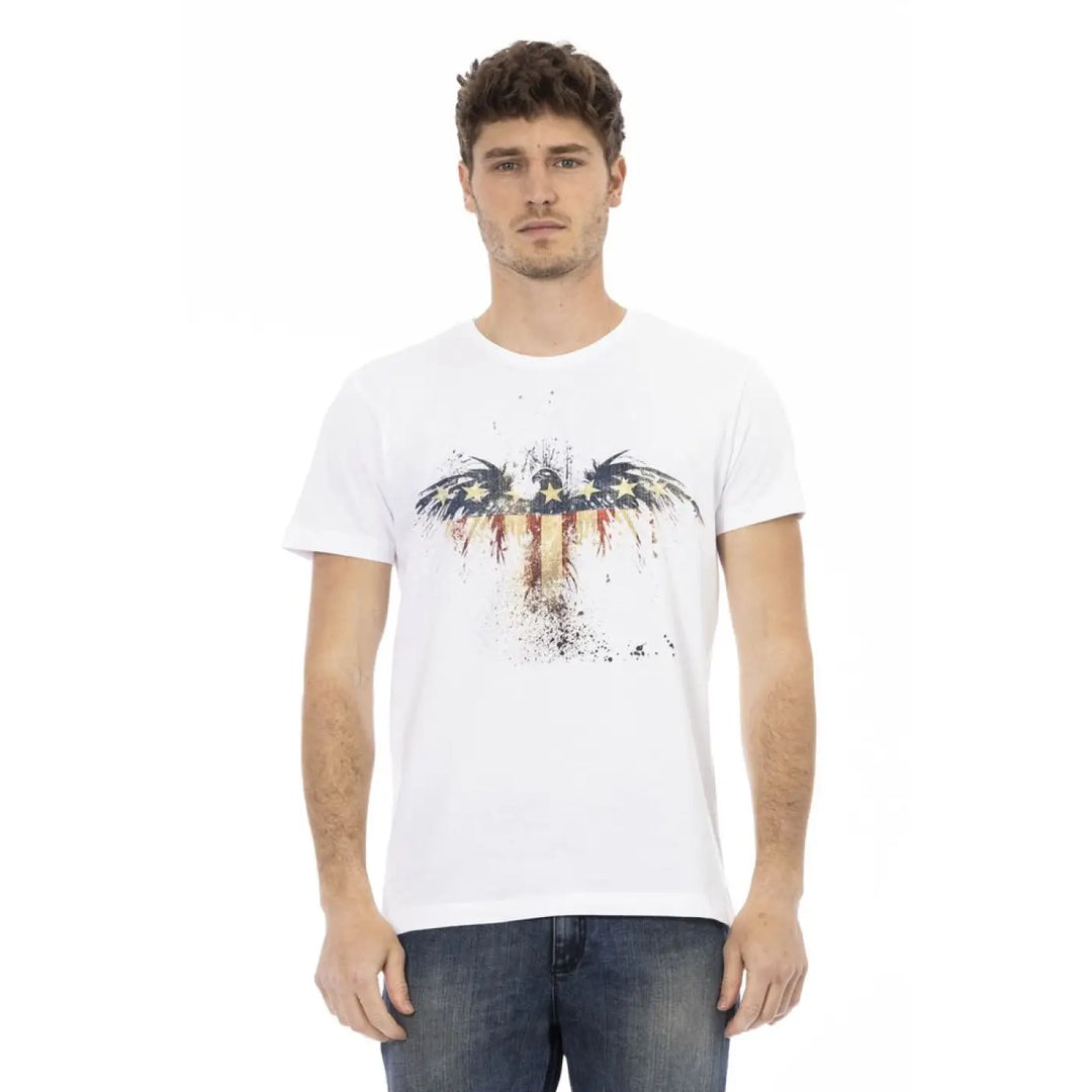 Trussardi Action White Cotton Men T-shirt