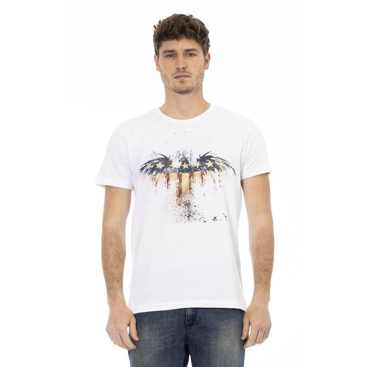 Trussardi Action White Cotton Men T-shirt