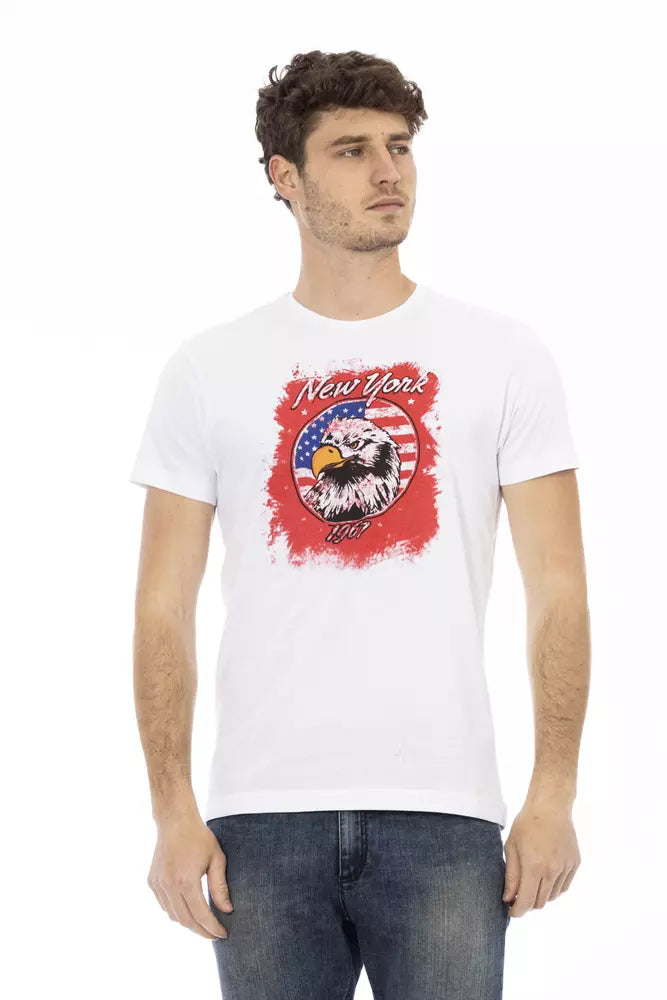 Trussardi Action White Cotton Men T-shirt
