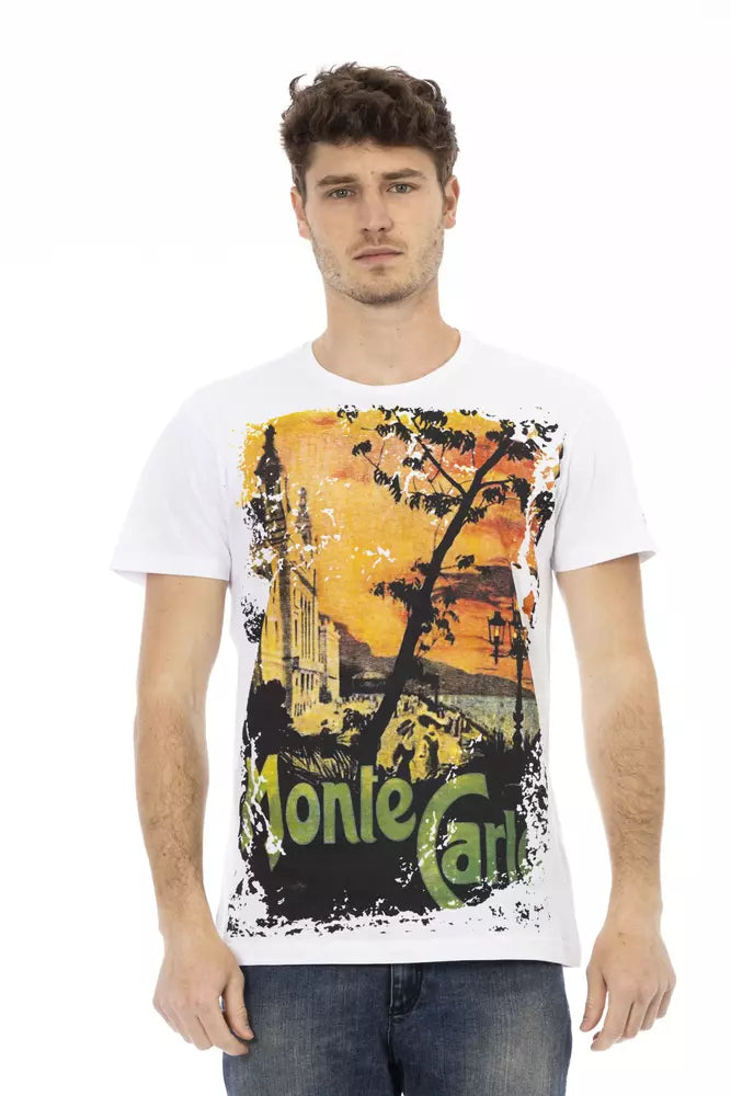 Trussardi Action White Cotton Men T-shirt