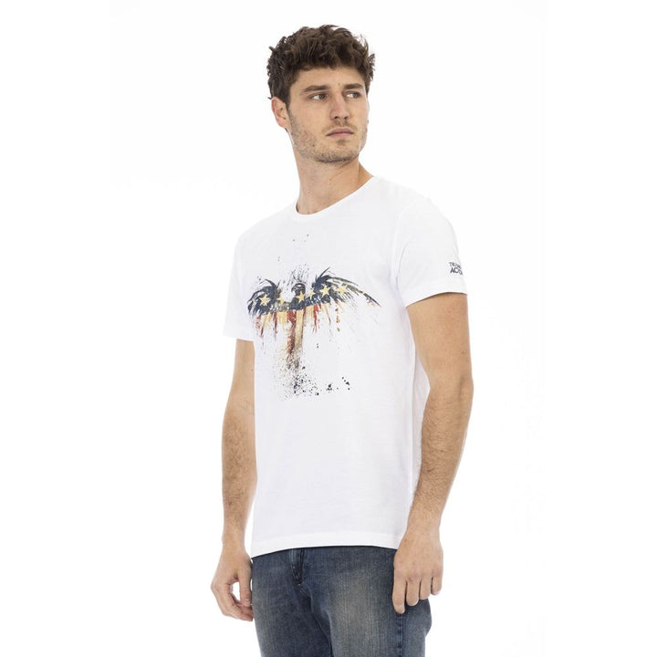 Trussardi Action White Cotton Men T-shirt