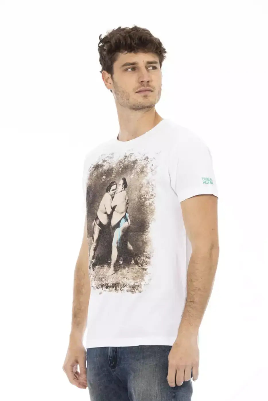 Trussardi Action White Cotton Men’s T-Shirt