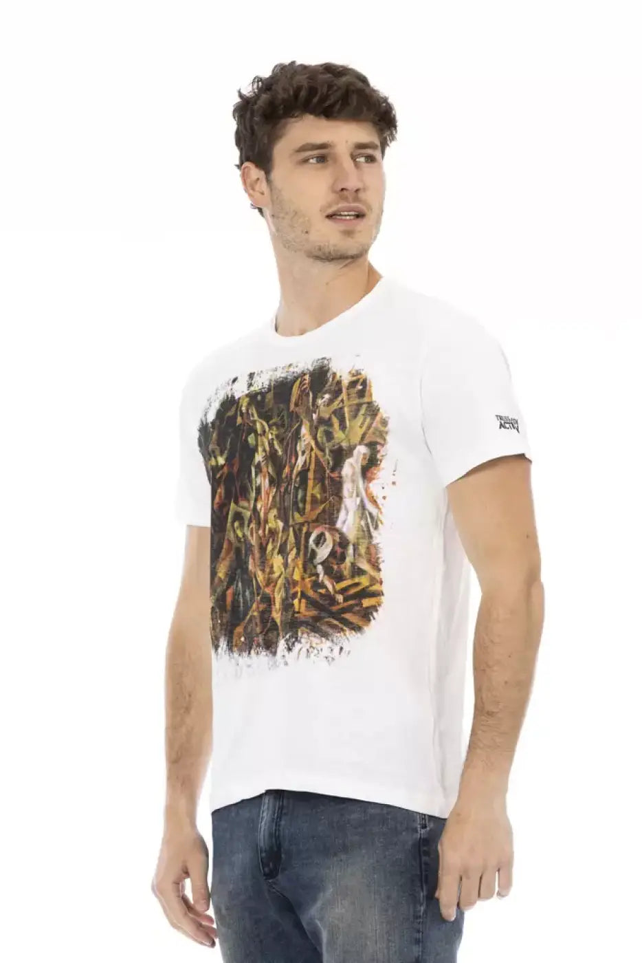 Trussardi Action White Cotton Men’s T-Shirt