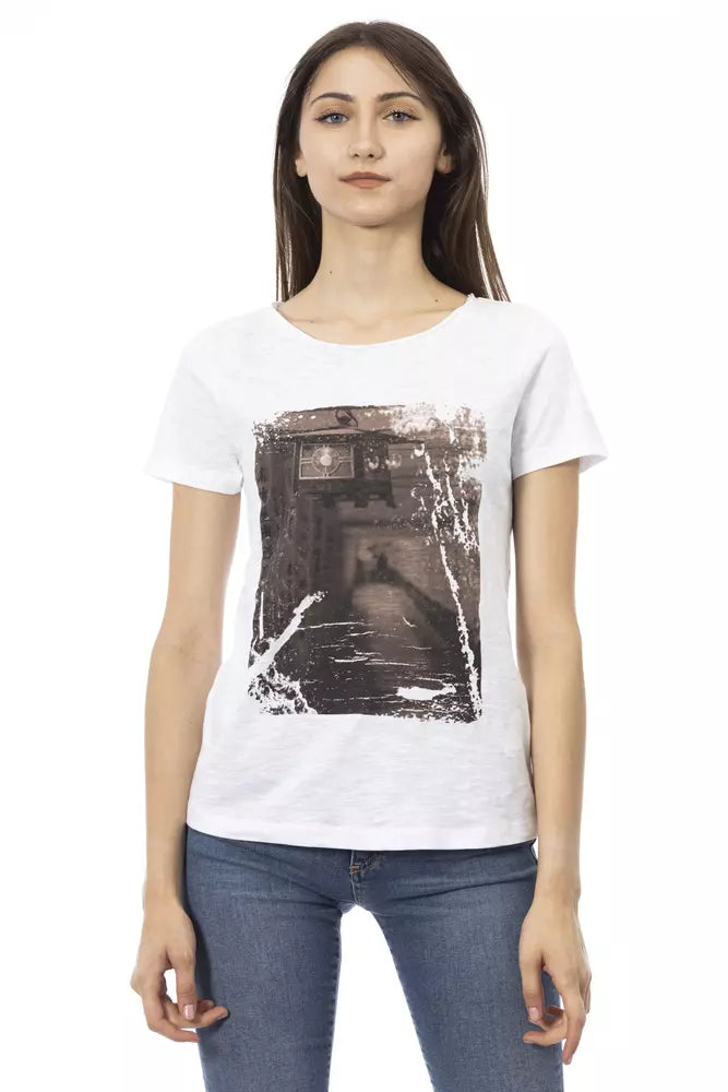 Trussardi Action - White Cotton Tops &amp; T-Shirt