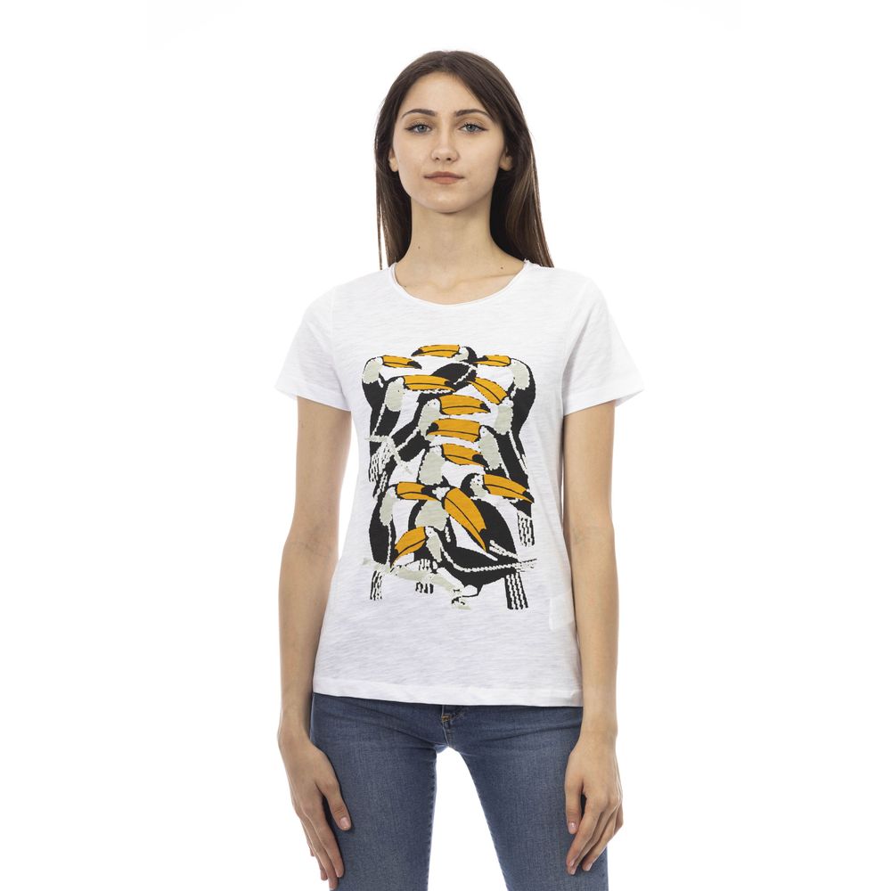 Trussardi Action - White Cotton Women T-Shirt