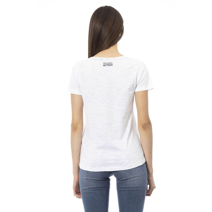 Trussardi Action - White Cotton Women T-Shirt