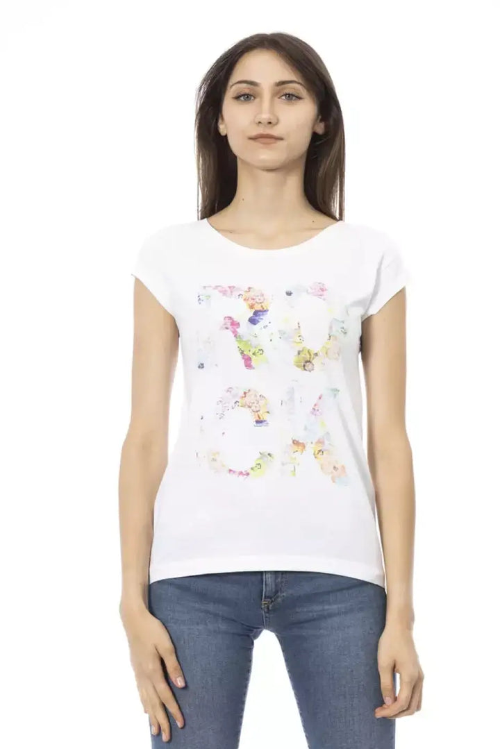 Trussardi Action White Cotton Women T-shirt