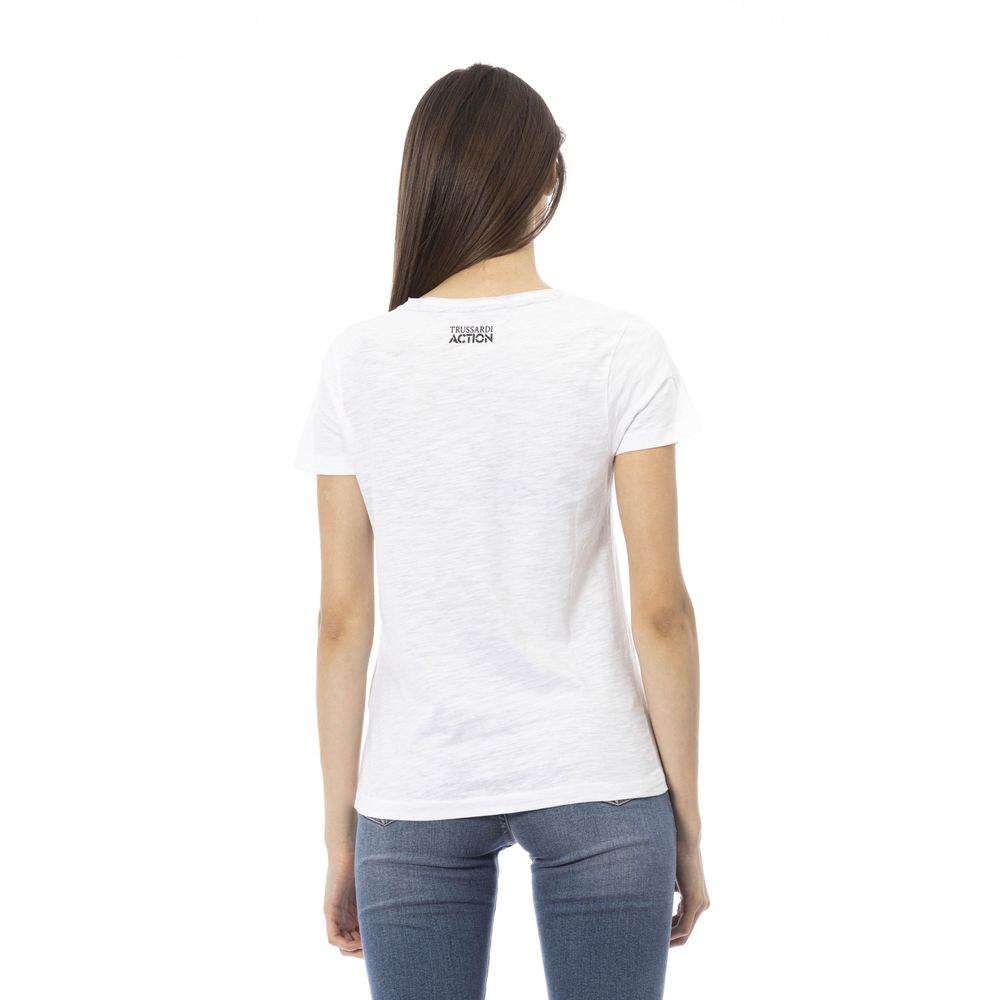 Trussardi Action - White Cotton Women T-Shirt