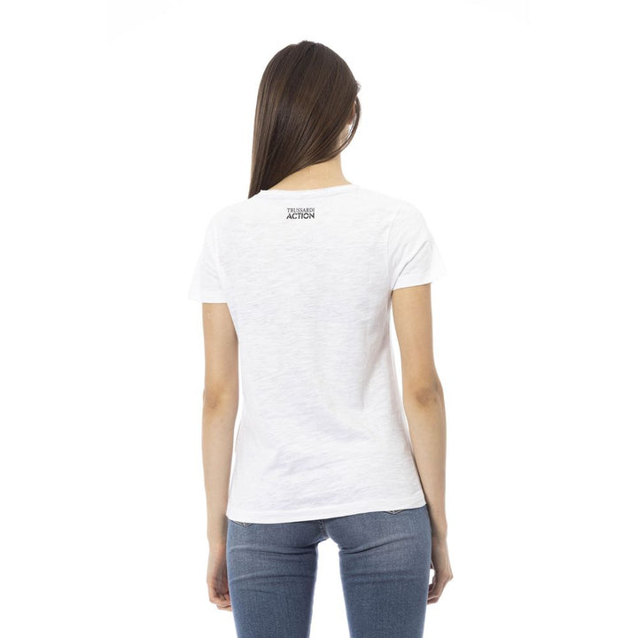 Trussardi Action - White Cotton Women T-Shirt
