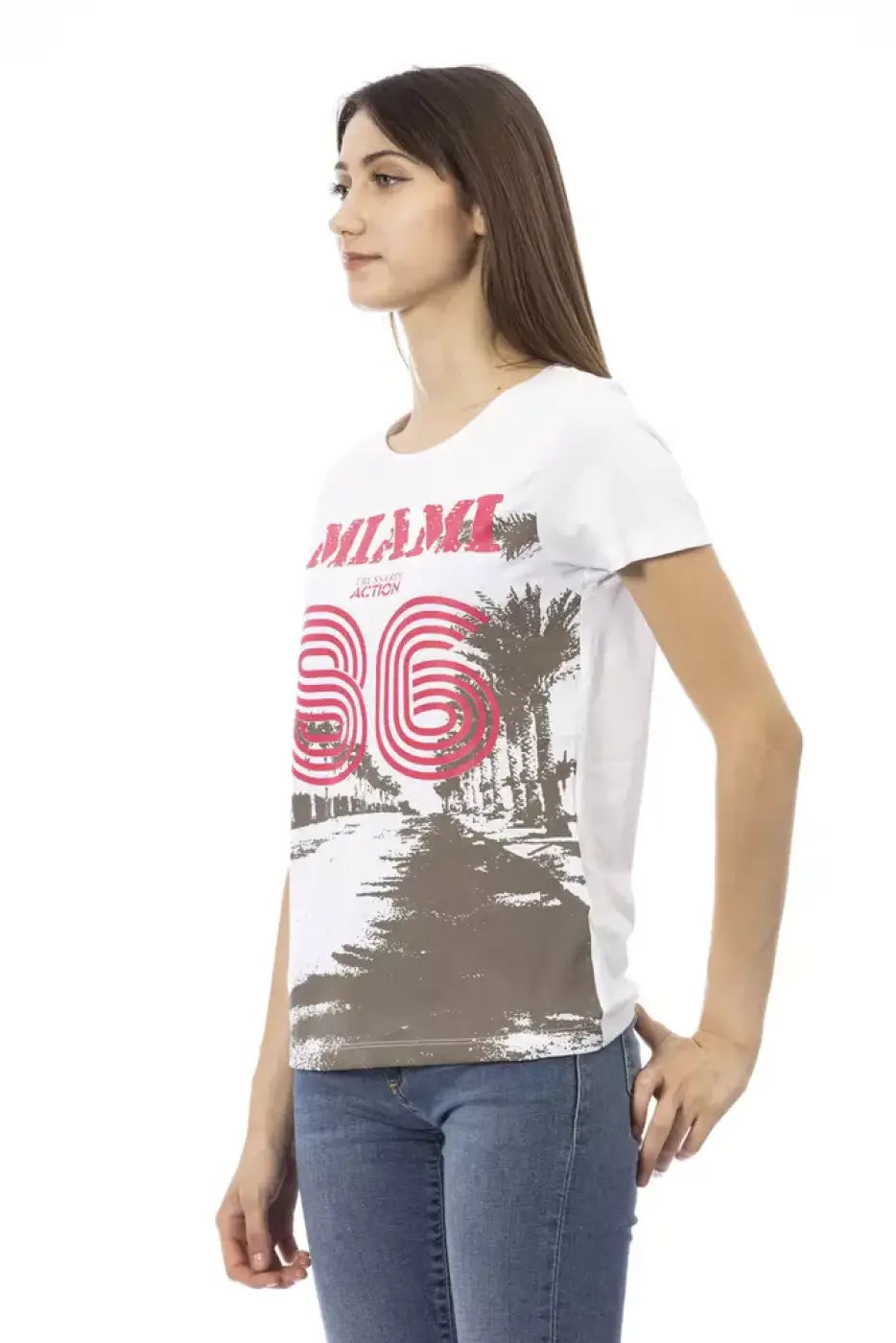 Trussardi Action White Cotton Women T-shirt