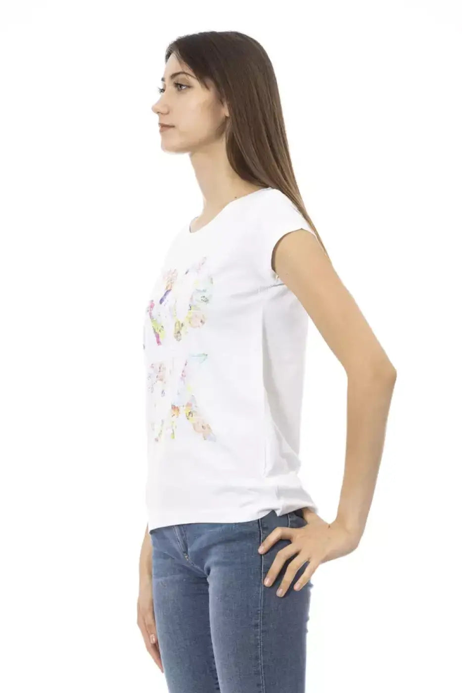 Trussardi Action White Cotton Women T-shirt