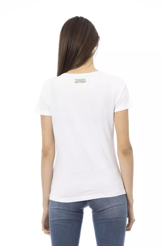 Trussardi Action - White Cotton Women T-Shirt