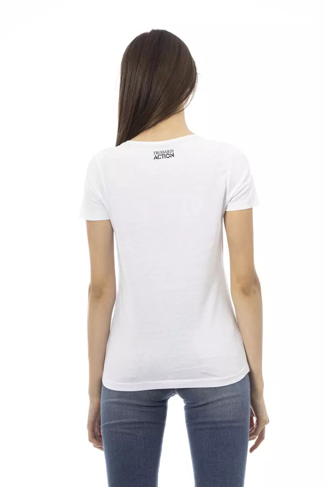 Trussardi Action - White Cotton Women T-Shirt