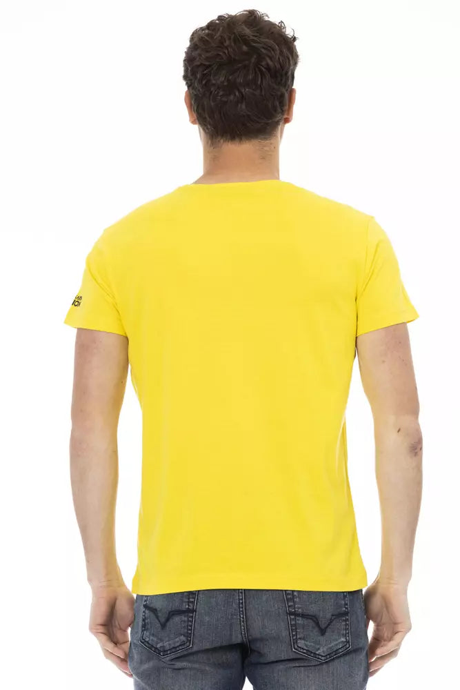 Trussardi Action Yellow Cotton Men T-shirt