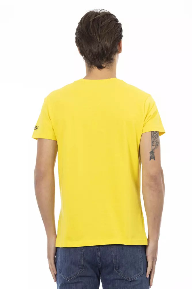 Trussardi Action Yellow Cotton Men T-shirt