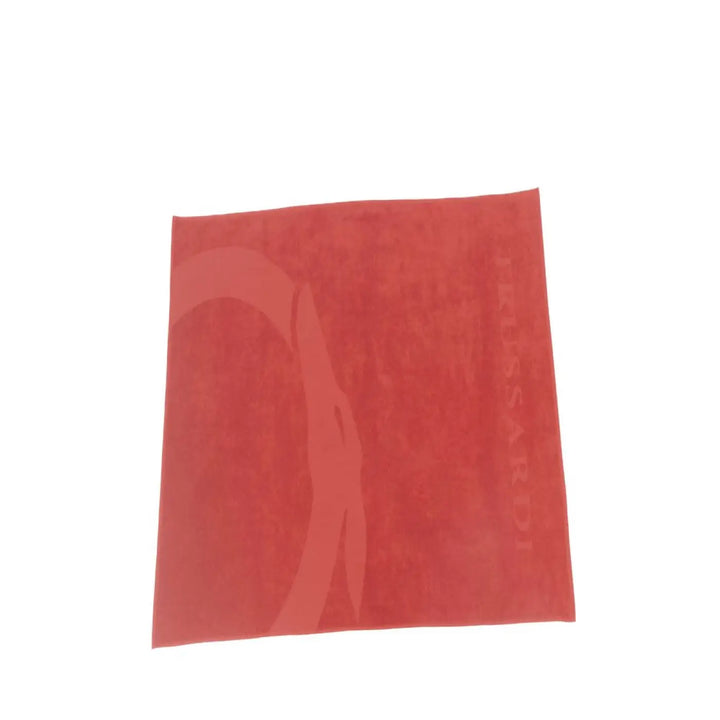 Trussardi Beachwear Red Cotton Men Swim Towel