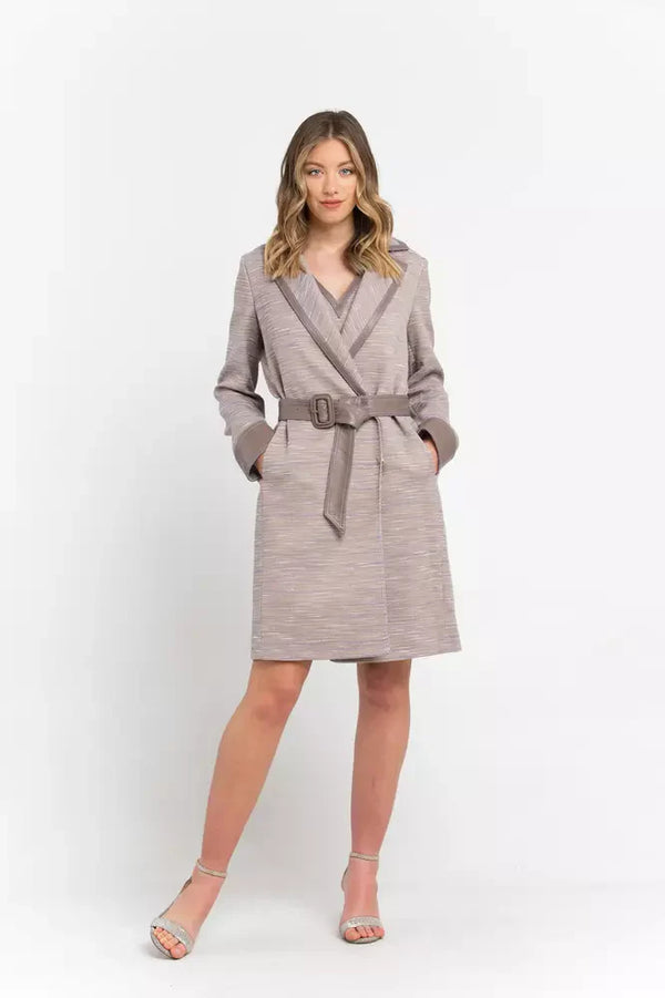 Trussardi Wrap Coats - Beige Cotton Women Coat