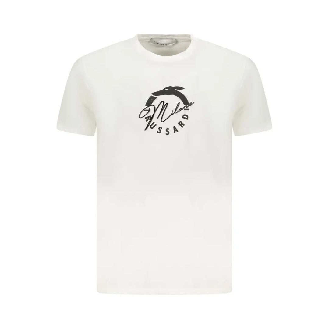 Trussardi Bianco Cotton Men’s T-Shirt