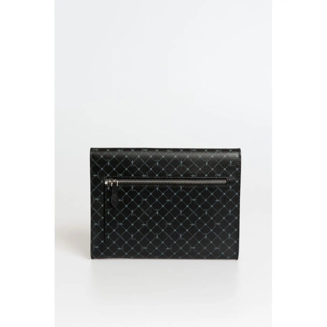 Trussardi Black Polyester Men Clutch