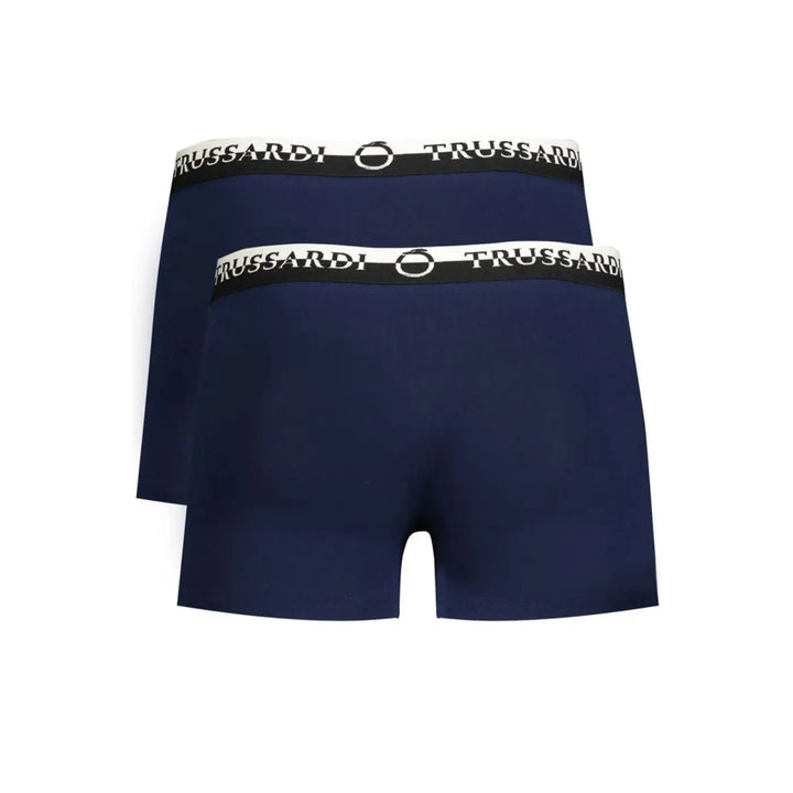 Trussardi Blu Cotton Mens Boxer