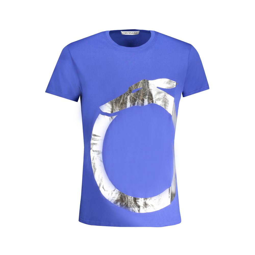 Trussardi Blue Cotton Men T-shirt