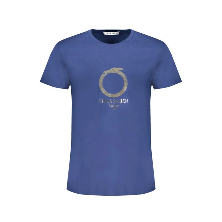 Trussardi Blue Cotton Men T-Shirt