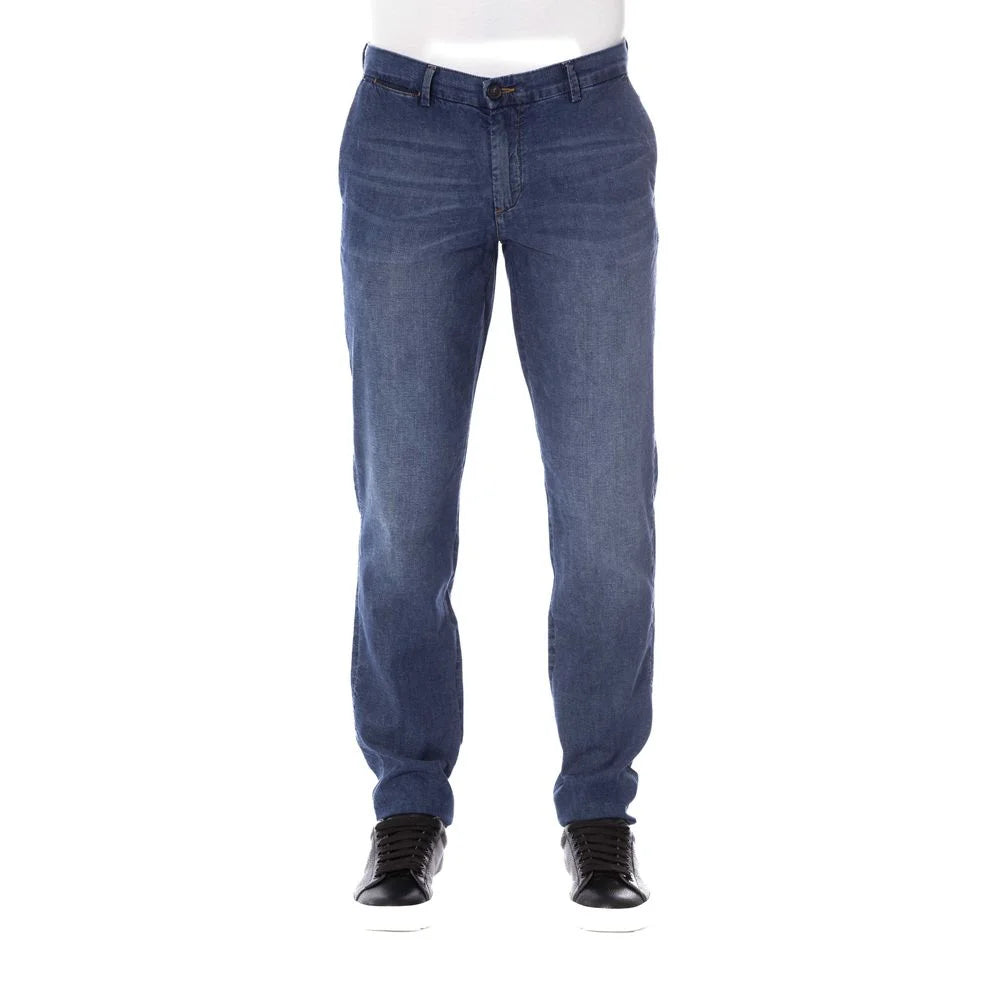 Trussardi Jeans Blue Cotton Men
