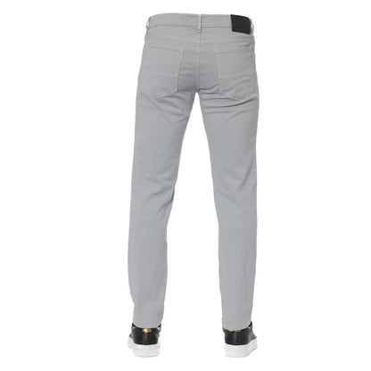 Trussardi Jeans Gray Cotton Men