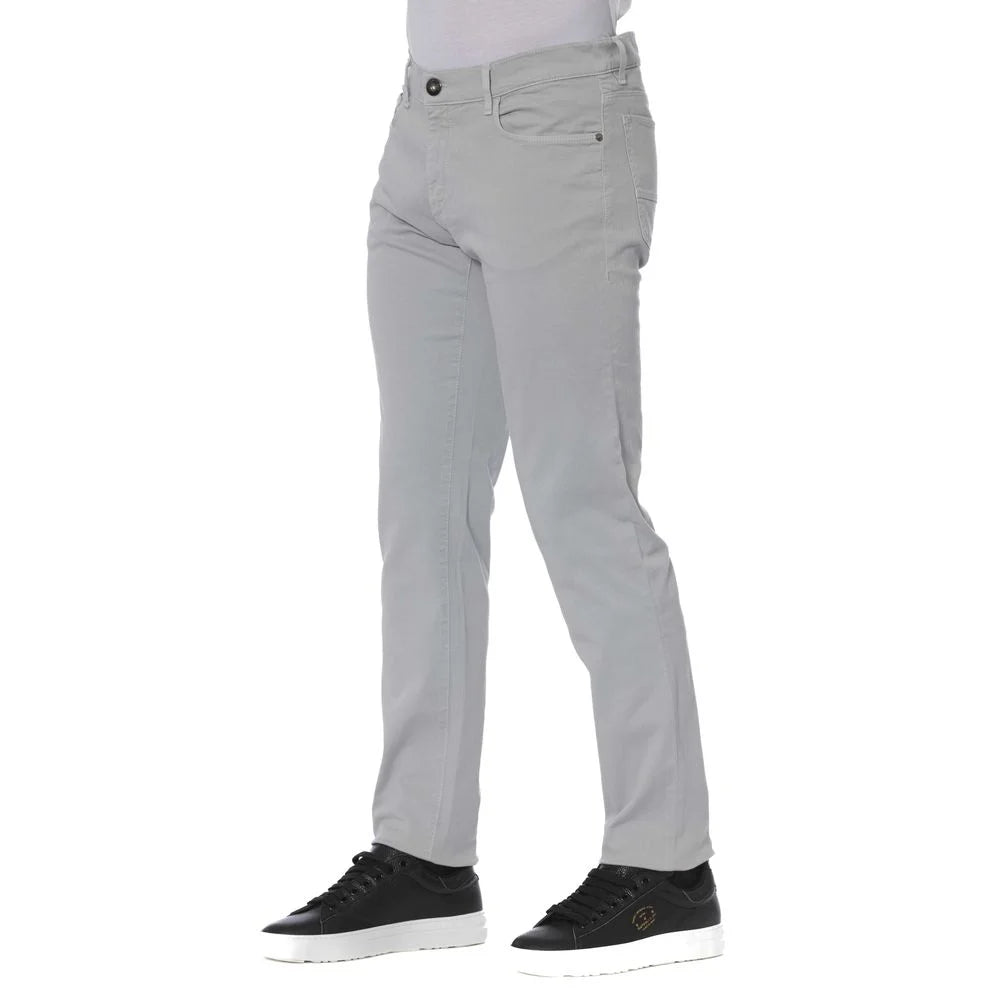 Trussardi Jeans Gray Cotton Men