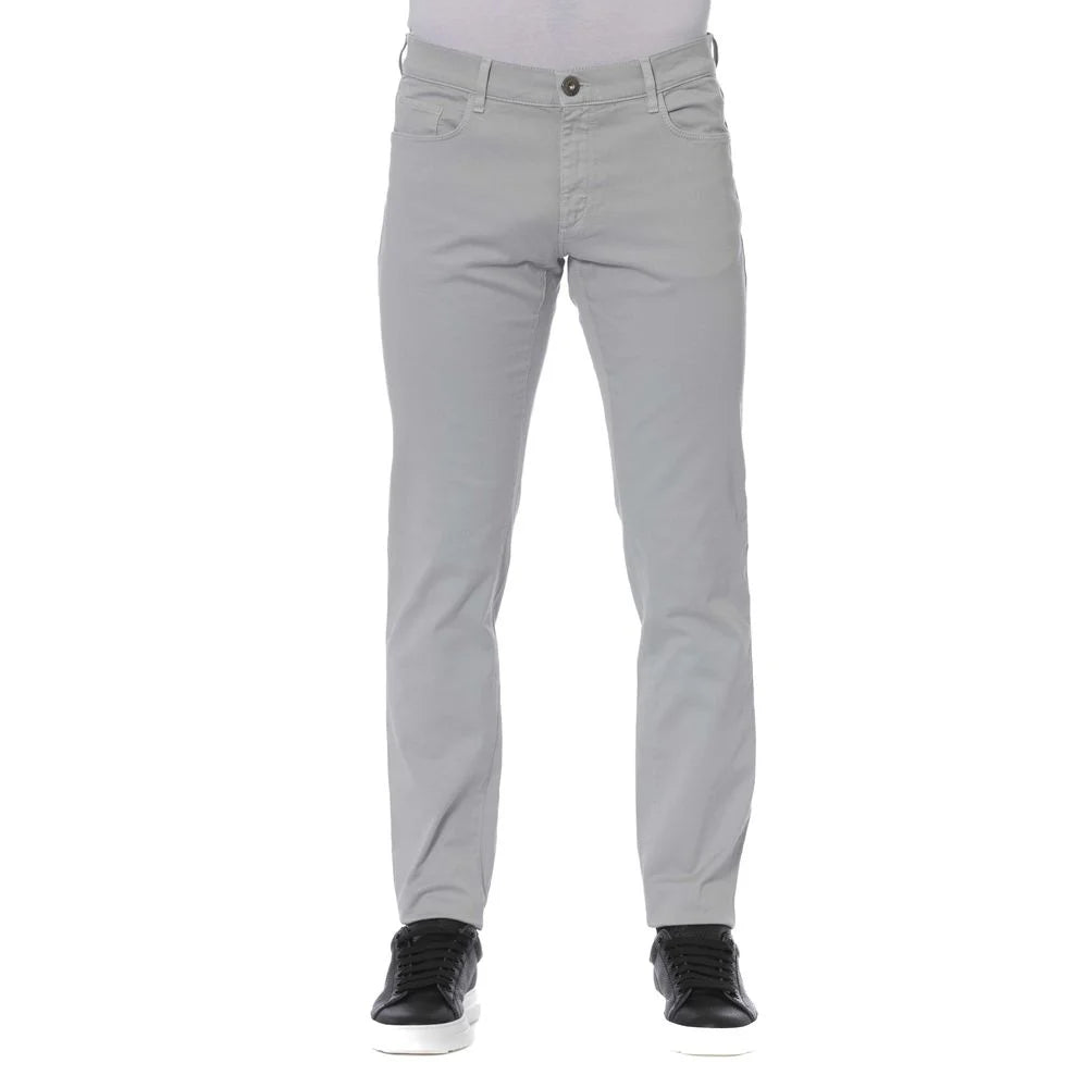 Trussardi Jeans Gray Cotton Men