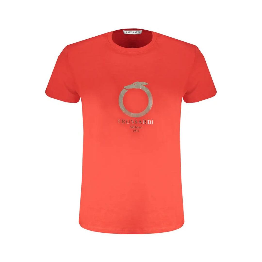 Trussardi Red Cotton Men T-Shirt