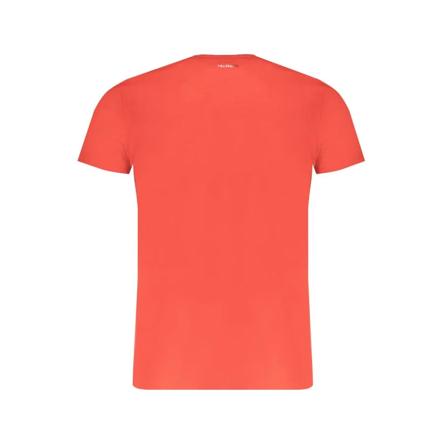 Trussardi Red Cotton Men T-Shirt