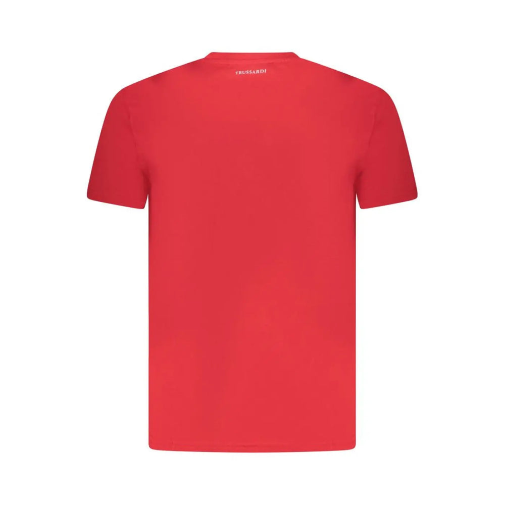 Trussardi Rosso Cotton Men T-shirt