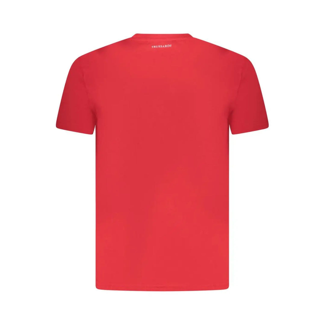Trussardi Rosso Cotton Men T-shirt