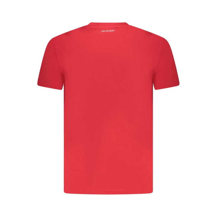 Trussardi Rosso Cotton Men T-shirt