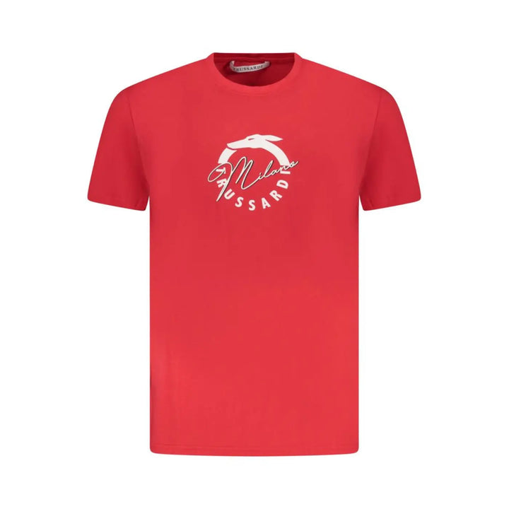 Trussardi Rosso Cotton Men T-shirt