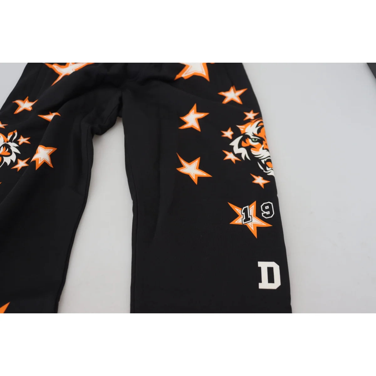 Turn Heads in Dolce Gabbana Sweatpants Orange Stars Luxury Regular Fit &