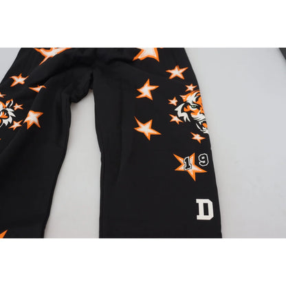 Turn Heads in Dolce Gabbana Sweatpants Orange Stars Luxury Regular Fit &
