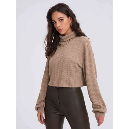 Elevate Your Style with Our Turtleneck Long Sleeve Top Clothing Tops Trendsi