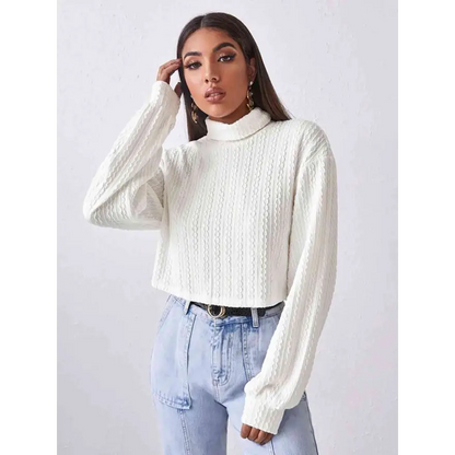 Elevate Your Style with Our Turtleneck Long Sleeve Top Clothing Tops Trendsi